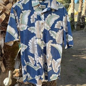 Cooke Street Honolulu Men's Tropical Leaf Print Shirt